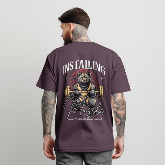 Installing Muscles |  Men Printed Tee-Shirt